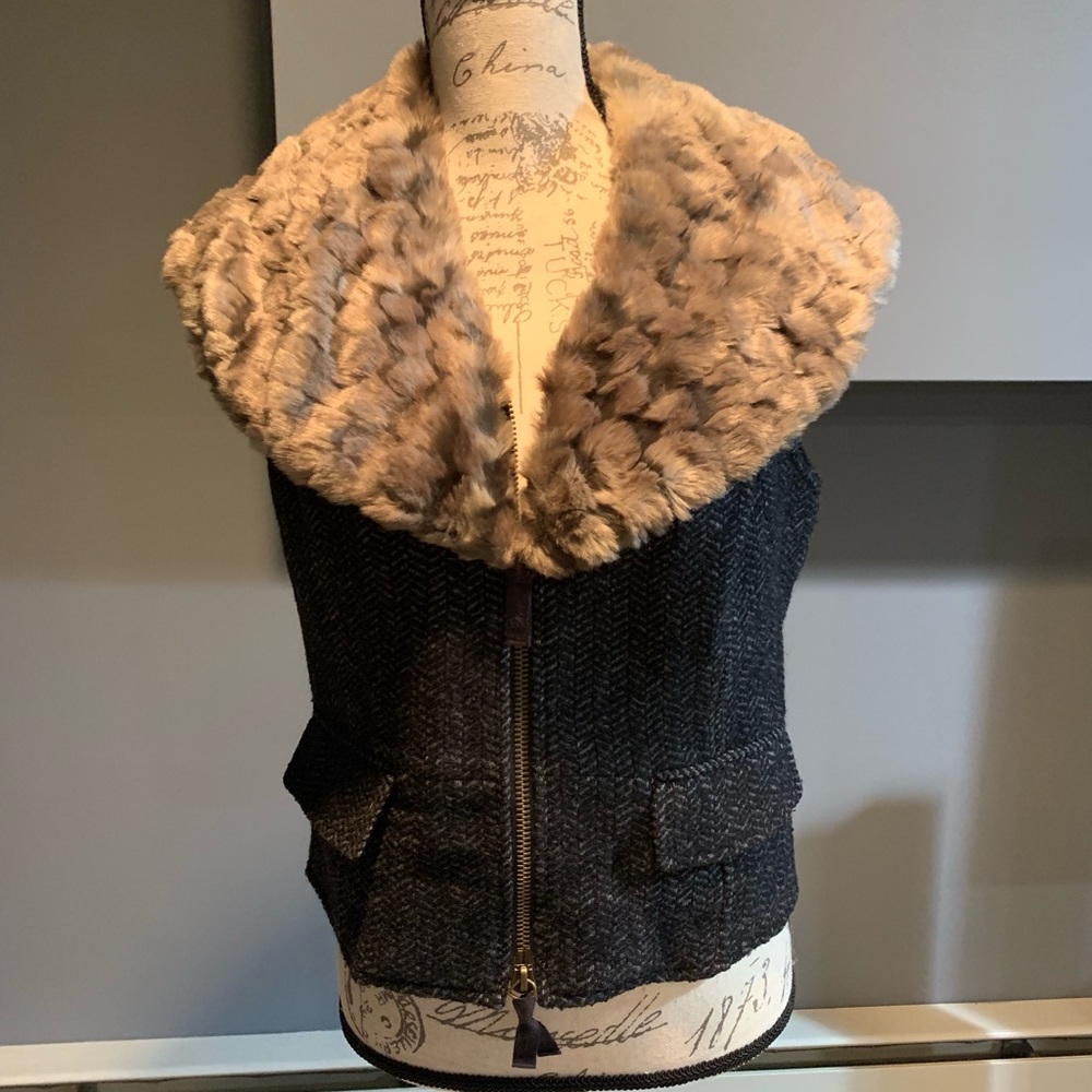 Juicy Couture Vest with Faux fur collar